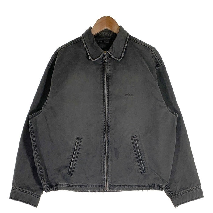 NAUTICA ノーティカ 24SS クラッシュドチノ ジップブルゾン ジャケット グレー USED/ダメージ加工 241-1538 Size L 福生店