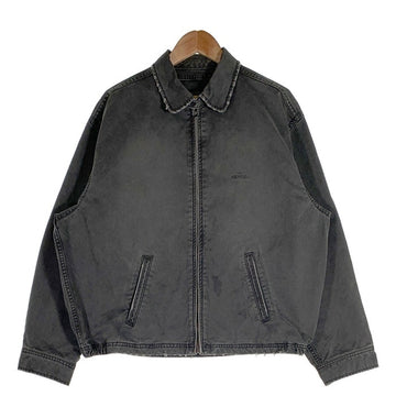 NAUTICA ノーティカ 24SS クラッシュドチノ ジップブルゾン ジャケット グレー USED/ダメージ加工 241-1538 Size L 福生店