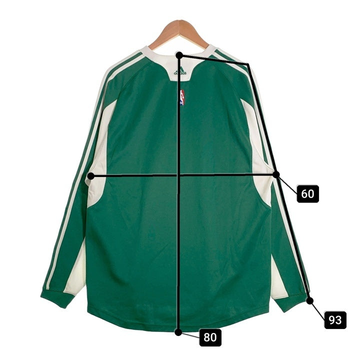 adidas アディダス Boston Celtics ボストン・セルティックス Patch Practice Shirt 長袖 Tシャツ ロンT グリーン ホワイト Size L 福生店