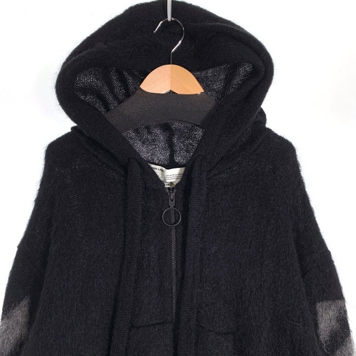 OFFーWHITE オフホワイト Diag Brushed Mohair Zip Hoodie モヘア ジップ フーディー パーカー ブラック OMHA073R20B02023 Size L 福生店