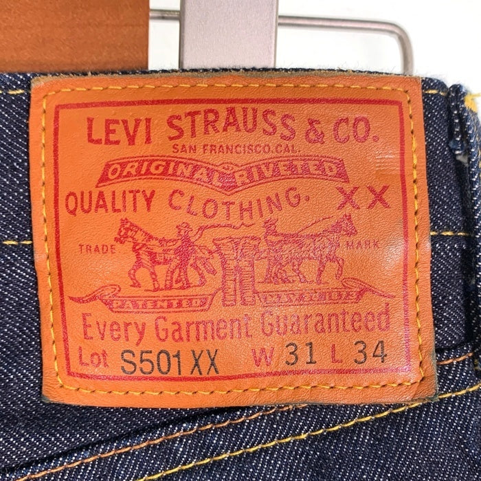 Levi's リーバイス S501XX 1944年モデル 大戦モデル 復刻 ビッグE ボタン裏3015 赤耳 セルビッチ デニムパンツ インディゴ 44501-0088 Size W31 L34 福生店