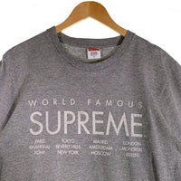 SUPREME シュプリーム 15SS World Famous Tee ワールドフェイマス プリントTシャツ グレー Size M 福生店