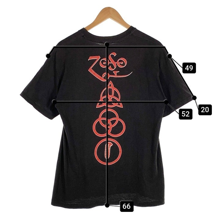 90's LED ZEPPELIN レッドツェッペリン 魔導士 プリントTシャツ ブラック 袖裾シングル Size L-XL 相当 福生店