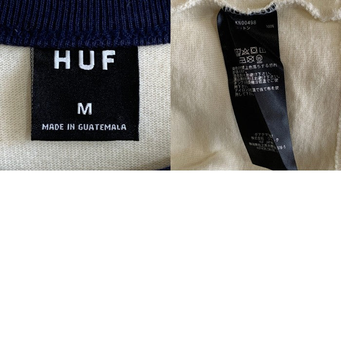 HUF ハフ FUCK IT FOOTBALL SHIRT フットボールシャツ Tシャツ コットン アイボリー KN00498 Size M 福生店