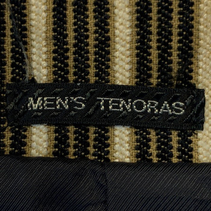 MEN'S TENORAS メンズティノラス ノーカラー ストライプジャケット 5B レーヨン ウール Size M 福生店