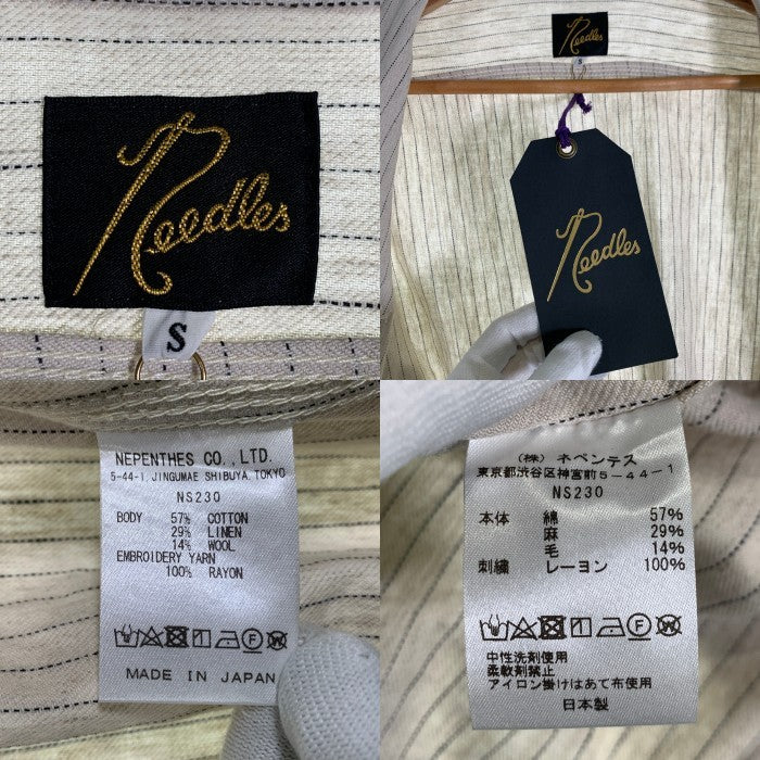 Needles ニードルズ コットン リネン ストライプシャツ アイボリー NS230 Size S 福生店