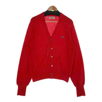 70's LACOSTE ラコステ IZOD アイゾッド アクリル カーディガン レッド Size L 福生店