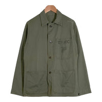 40's U.S.NAVY 米海軍 USMC (U.S.MARINE CORPS) P-41 HBT ヘリンボーンツイル カバーオールジャケット オリーブ Size S～M相当 福生店