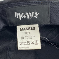 MASSES マシス ツイル ワークキャップ ブラック Size F 福生店