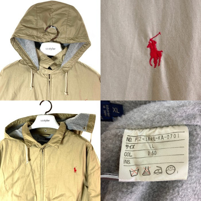 POLO Ralph Lauren ポロ ラルフローレン ワンポイント フリースライナー ポリエステル ジャケット ベージュ sizeLL 瑞穂店