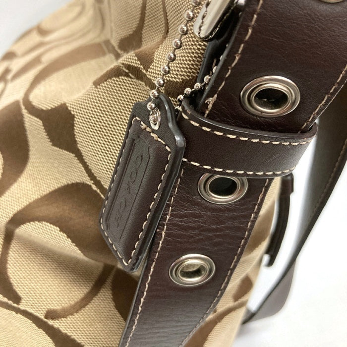 COACH コーチ F15067 斜め掛け ショルダーバッグ シグネチャー ブラウン 瑞穂店