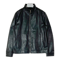 MENS BIGI メンズビギ M0143LJM001 スタンドカラー シングルライダース レザージャケット ブラック size03 瑞穂店
