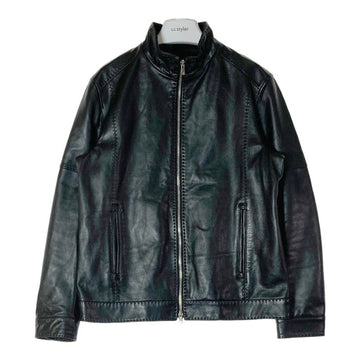 MENS BIGI メンズビギ M0143LJM001 スタンドカラー シングルライダース レザージャケット ブラック size03 瑞穂店
