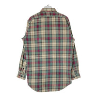 RRL ダブルアールエル 三ツ星タグ 猫目ボタン ヘビーネルシャツ ブラウンxグリーン sizeS 瑞穂店