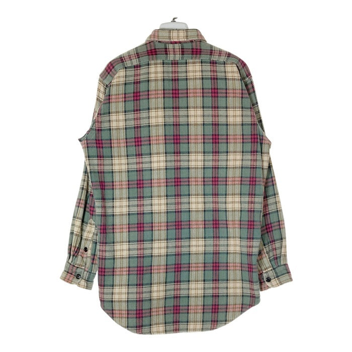RRL ダブルアールエル 三ツ星タグ 猫目ボタン ヘビーネルシャツ ブラウンxグリーン sizeS 瑞穂店