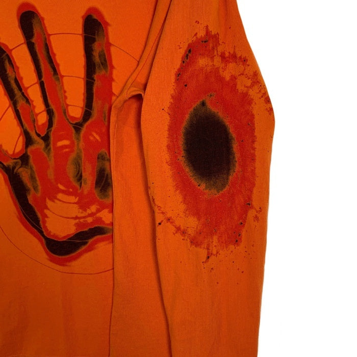 GENTLEFULLNESS ジェントルフルネス プリント ロングスリーブTシャツ オレンジ Size XL 福生店