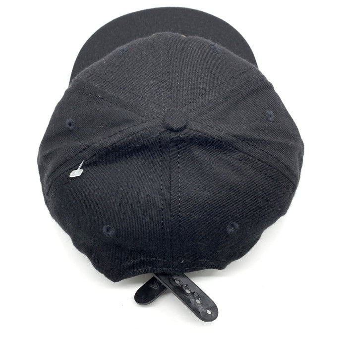 90's STUSSY ステューシー CAPS Sロゴ刺繡 6パネルキャップ ブラック スナップバック USA製 白タグ オールド 福生店