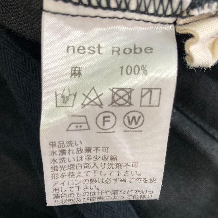 nest Robe ネストローブ リネン サルエルパンツ ブラック size- 瑞穂店