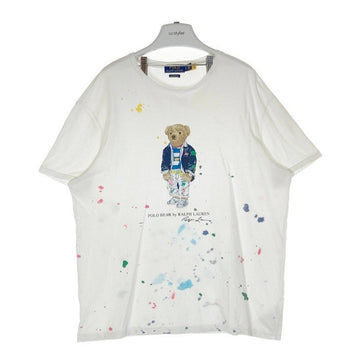 POLO RALPH LAUREN ポロ ラルフローレン ポロベア ペイント Tシャツ ホワイトsizeL 瑞穂店