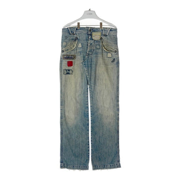DIESEL ディーゼル ワッペン パッチワーク ダメージ加工 デニムパンツ ライトインディゴ size29 瑞穂店