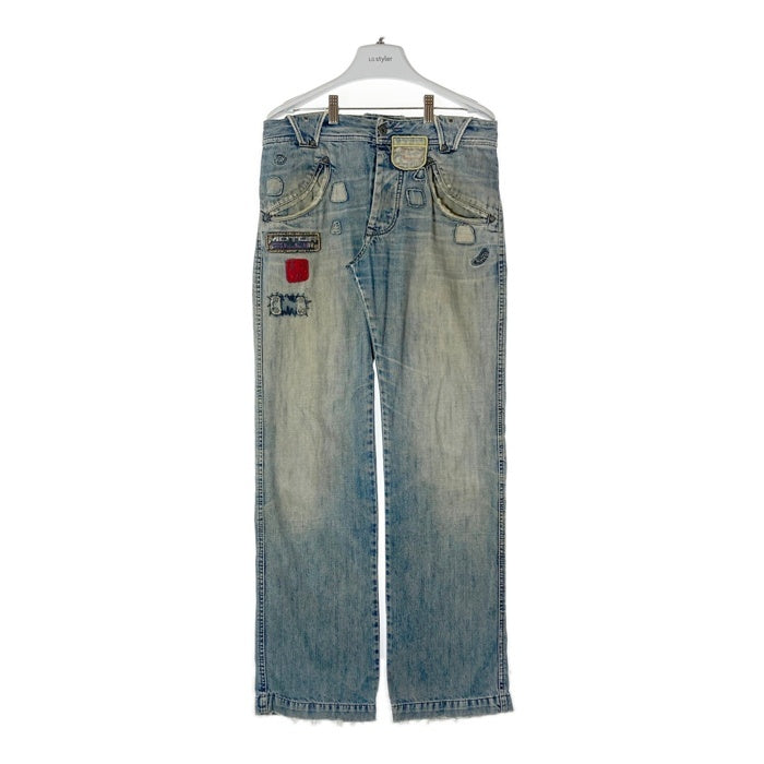 DIESEL ディーゼル ワッペン パッチワーク ダメージ加工 デニムパンツ ライトインディゴ size29 瑞穂店