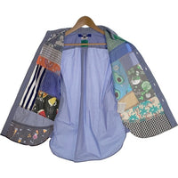 JUNYA WATANABE MAN ジュンヤワタナベマン コムデギャルソン LOUSY LIVIN ラウジーリビン パッチワーク コットンチェックシャツ 半袖 ライトブルー WM-B024 AD2023 Size XS 福生店