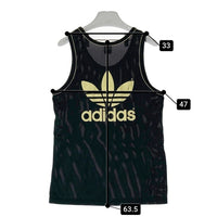adidas アディダス VANCO社タグ台湾製 トレフォイル メッシュ タンクトップ ブラック sizeL 瑞穂店