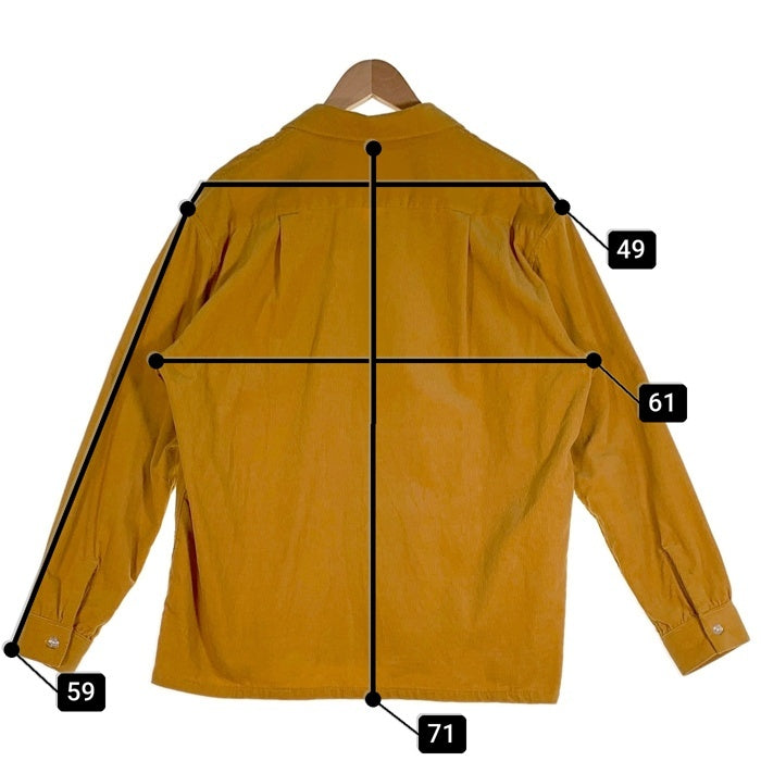 FIVE BROTHER ファイブブラザー 長袖 コーデュロイ オープンカラー シャツ イエロー 152430 Size L 福生店