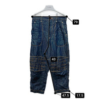 JUNYA WATANABE COMME des GARCONS MAN ジュンヤワタナベ コムデギャルソンマン WG-P025 AD2020 ステッチワーク リネンデニムサルエルパンツ インディゴ sizeS 瑞穂店