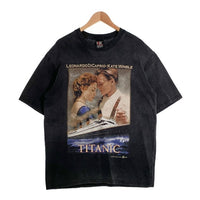 90's TITANIC タイタニック プリント 半袖 Tシャツ ブラック 1998コピーライト giant USA製 Size XL 福生店