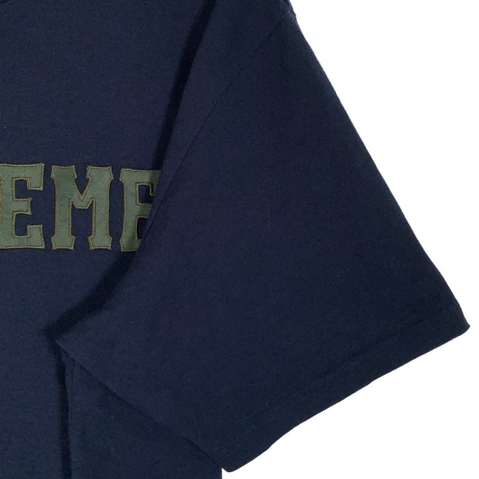 SUPREME シュプリーム 24AW 24AW Twill Applique S/S Top ツイルアップリケ ショートスリーブトップ Tシャツ ネイビー Size L 福生店