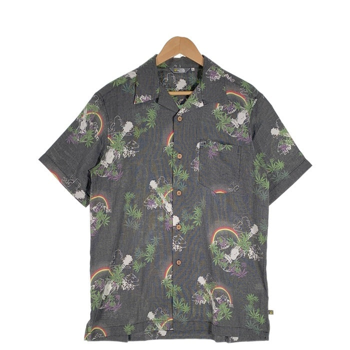 THE NORTH FACE ノースフェイス ポリエステル レーヨン アロハシャツ チャコールグレー AT30604 Size L 福生店