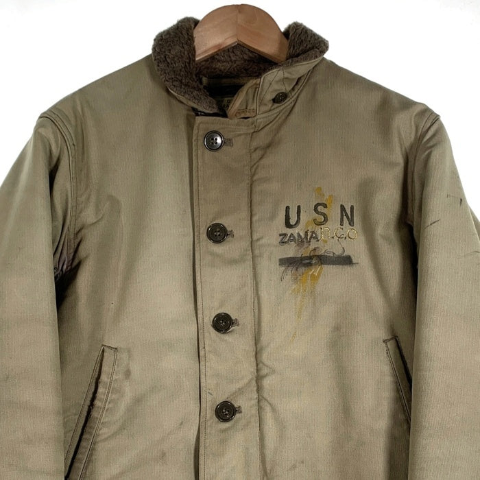 BUZZ RICKSON'S バズリクソンズ U.S. NAVY N-1 デッキジャケット カーキ カスタム Size S 福生店