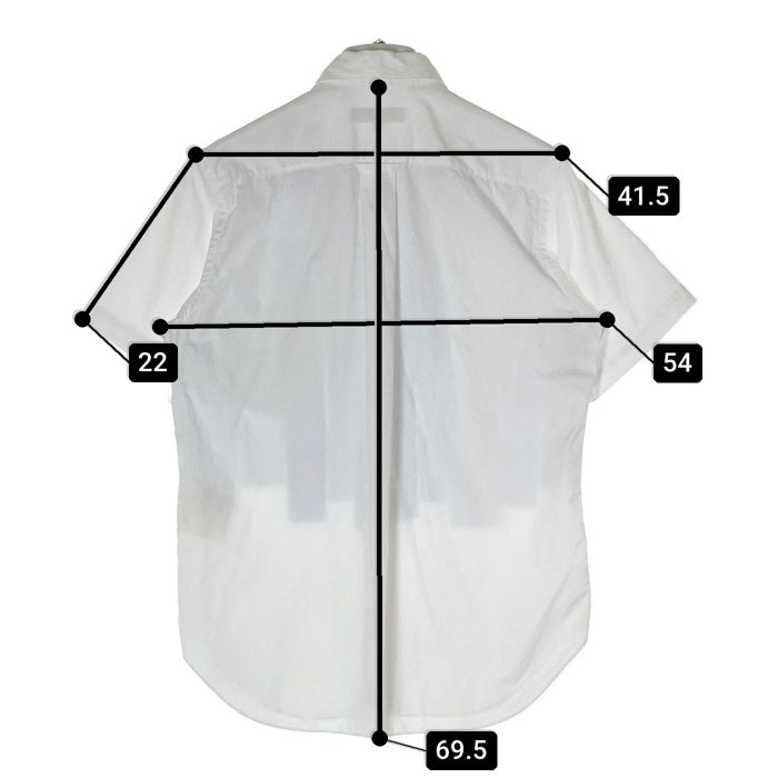 COMME des GARCONS HOMME コムデギャルソンオム HQ-B033 AD2015 ストライプパッチワーク ポケット付き 半袖シャツ ホワイト sizeXS 瑞穂店