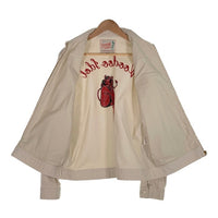HYSTERIC GLAMOUR ヒステリックグラマー ベッドフォードコードストレッチ EVIL WOMAN ジップアップジャケット アイボリー 刺繡 0261AB07 Size L 福生店