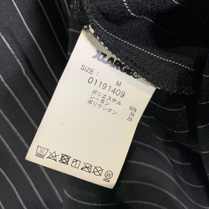 XLARGE エクストララージ S/S STRIPE WORK SHIRT ストライプワークシャツ ブラック 01191409 ポリエステル Size M 福生店