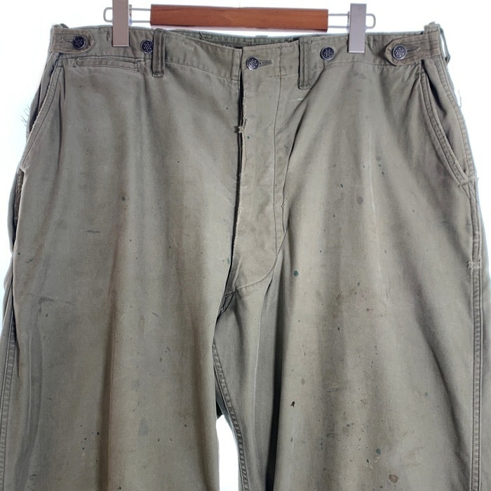 40's U.S. ARNY 米軍 13スターボタン M-43 フィールド トラウザー パンツ オリーブ Size ウエスト約101cm 福生店