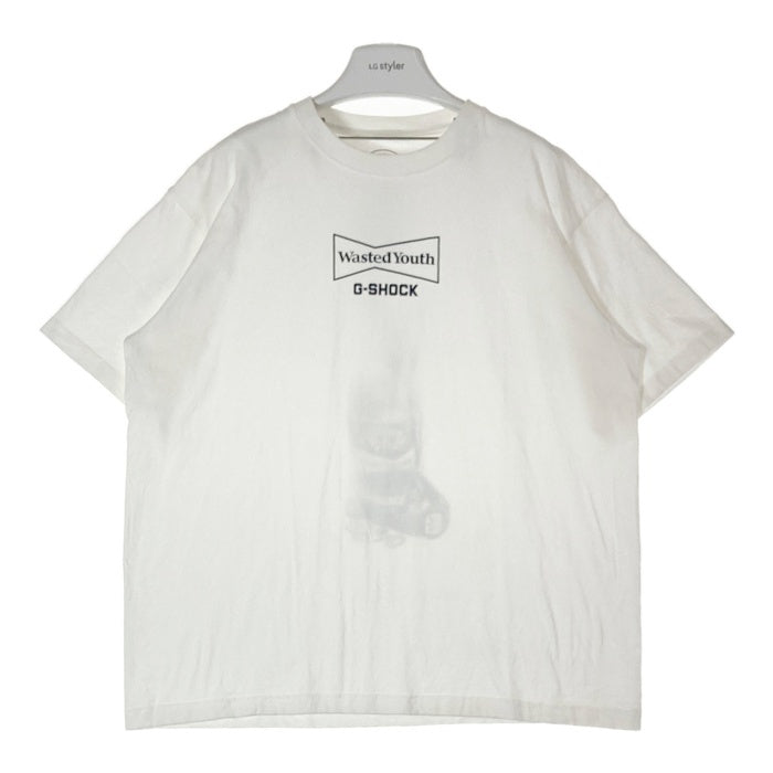 Wasted Youth ウェイステッドユース G-SHOCK プリントTシャツ ホワイト sizeXL 瑞穂店