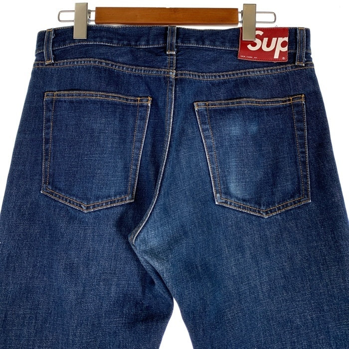 SUPREME シュプリーム SLIM スリムテーパードデニムパンツ インディゴ ボタンフライ 赤耳 Size 34 福生店
