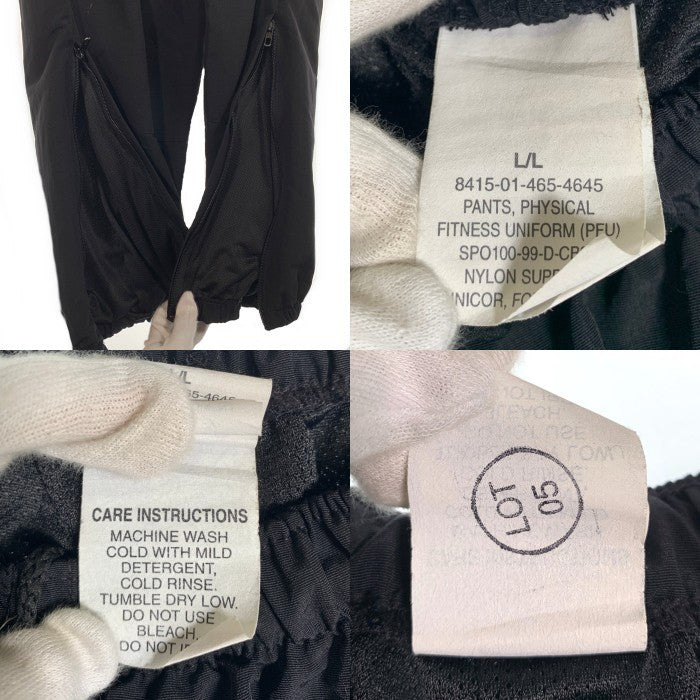 90`s U.S.ARMY 米軍 フィジカルフィットネスユニフォーム ナイロンパンツ ブラック 8415-01-465-4645 Size L/L 福生店