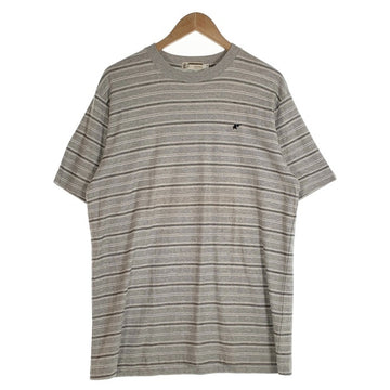 A BATHING APE アベイシングエイプ BAPESTA刺繡 ボーダーTシャツ グレー 日本製 Size L 福生店
