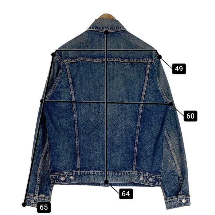 MINEDENIM マインデニム 22AW ダメージ加工 3rd型 デニムジャケット トラッカー ウォッシュ ライトブルー GKT-801UD-85-042-3 Size 4 福生店