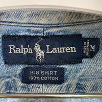 Ralph Lauren ラルフローレン BIG SHIRT ビッグシャツ デニム 長袖シャツ ブルー sizeM 瑞穂店