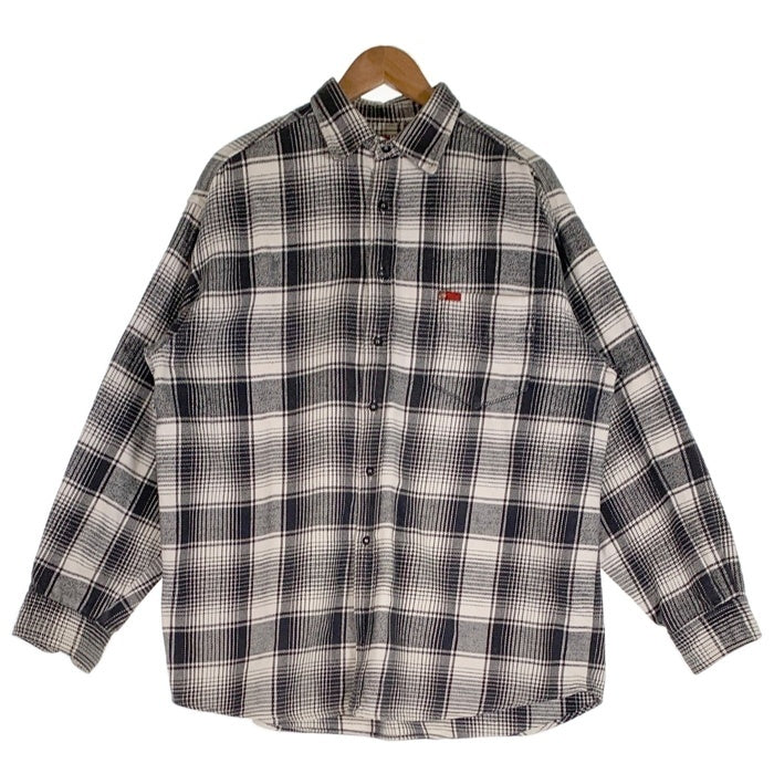 LEE COOPER リー クーパー 長袖 フランネル シャツ チェック グレー ブラック Size XL 福生店
