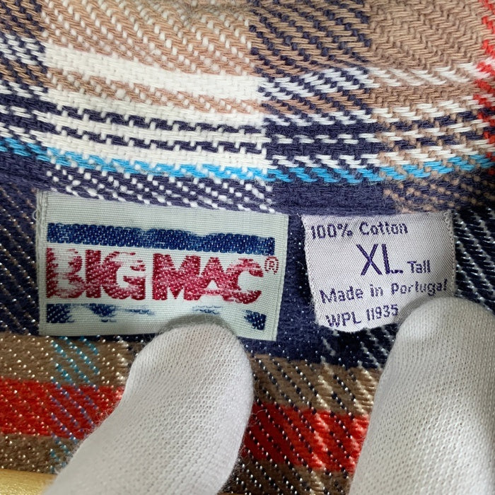 80's BIG MAC ビッグマック チェック フランネルシャツ マルチ ポルトガル製 Size XL Tall 福生店