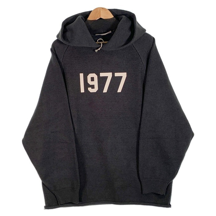 ESSENTIALS エッセンシャルズ 22SS KNIT HOODIE ニットフーディ 1977 パーカー IRON アイアン ブラック Size L 福生店