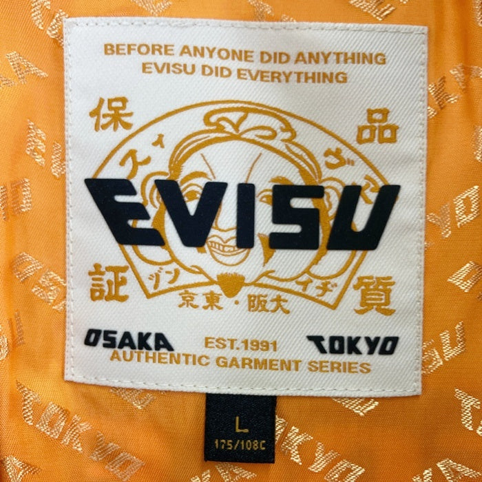 EVISU エヴィス ロゴ＆家紋刺繍MA-1ボンバージャケット 2ESHTM3JK232LFNY オリーブ sizeL 瑞穂店