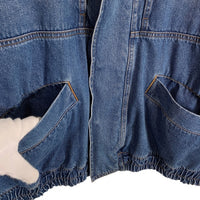 ADAM ET ROPE アダムエロペ 23SS ドライタッチデニム スタンドカラーブルゾン ジップアップジャケット ライトブルー GML-03080-A Size M 福生店