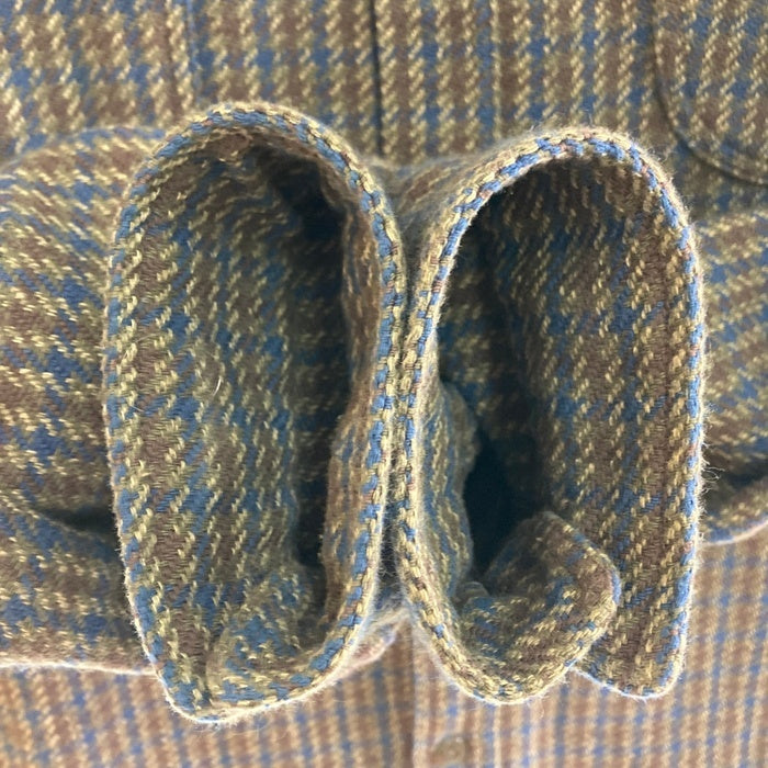 PHERROW’S フェローズ ヘビーフランネルシャツ 千鳥格子 ネイビー オリーブ Size 40 瑞穂店