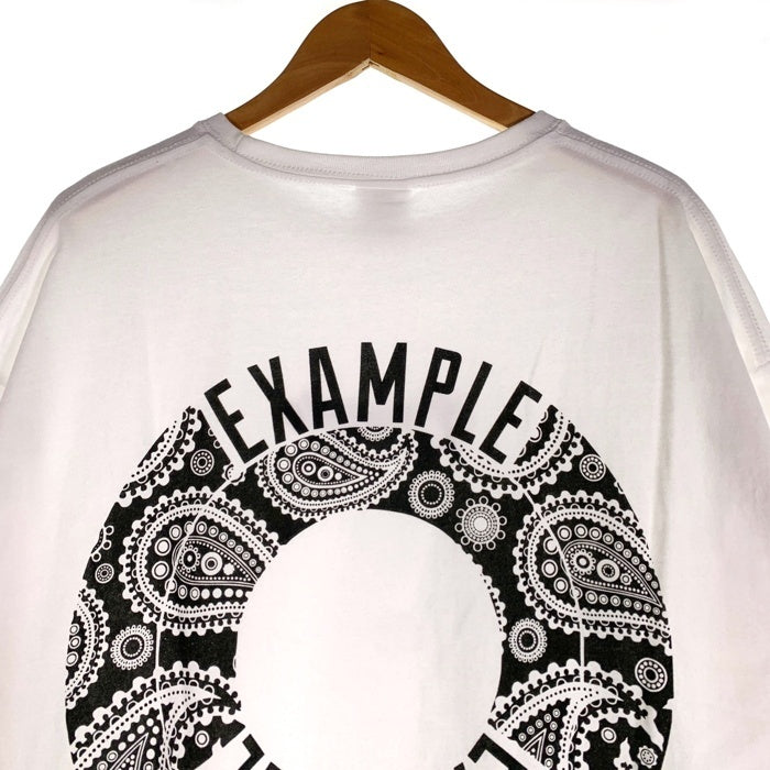 EXAMPLE エグザンプル バックバンダナサークルプリント Tシャツ ホワイト Size XL 福生店